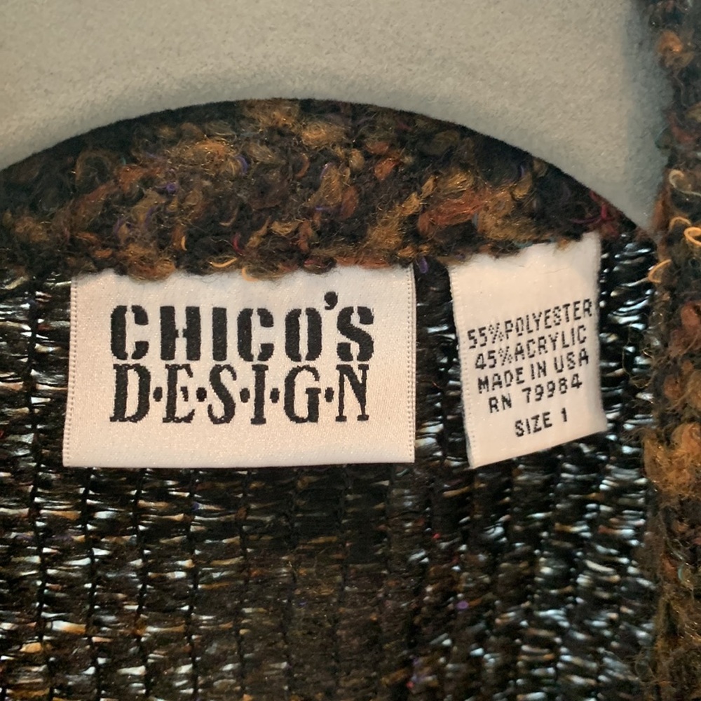 Chico’s, Tweed Jacket, Blazer, Women, Brown, Black, Multicolor, Size 1 - Picture 2 of 6